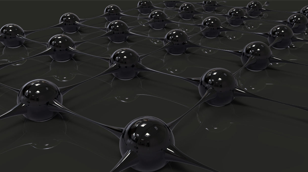 Molecules spheres 3D model_1