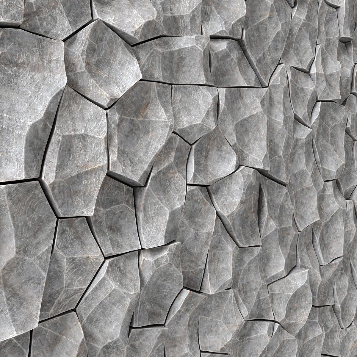 Stone rock panel Ngon 3D model_3