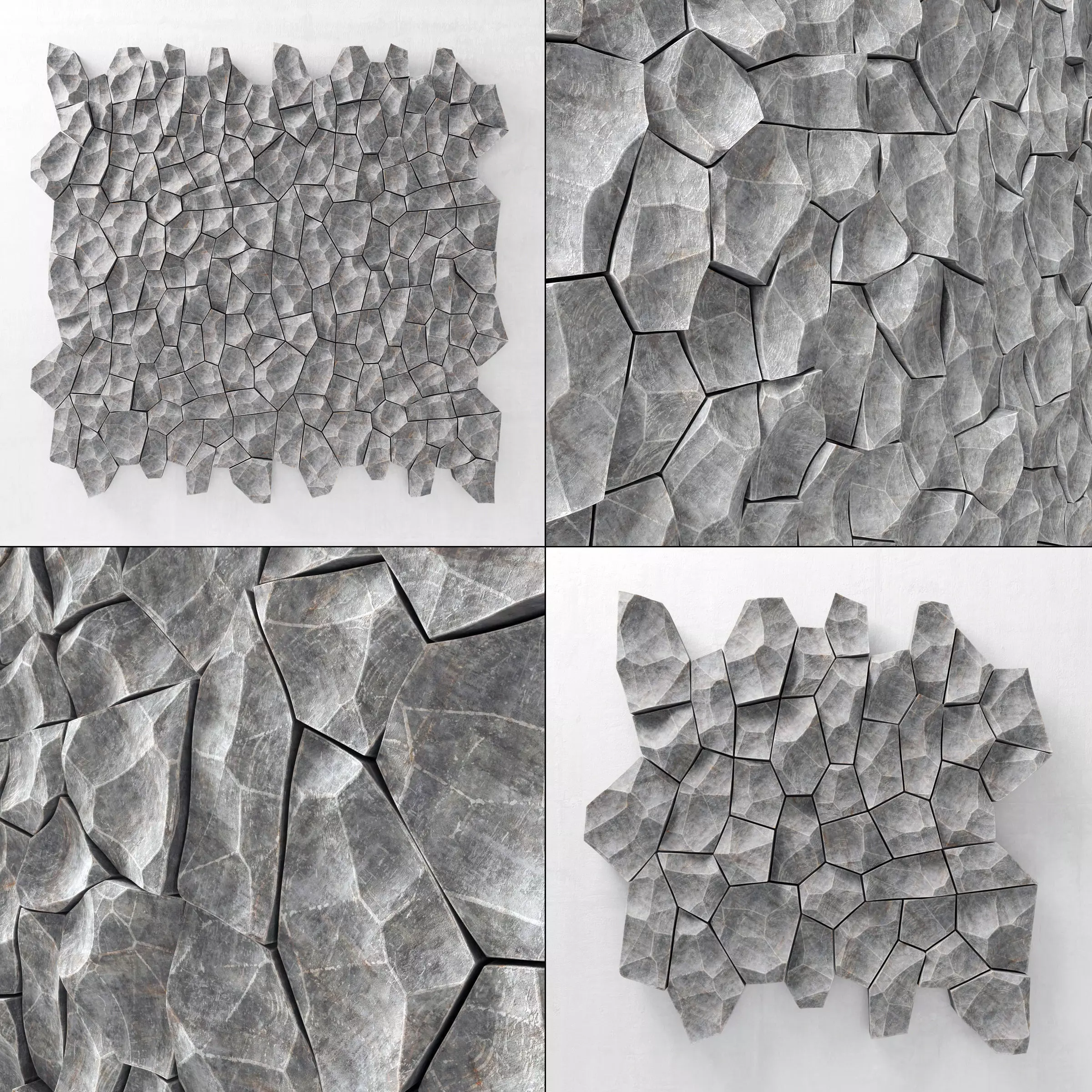 Stone rock panel Ngon 3D model_0