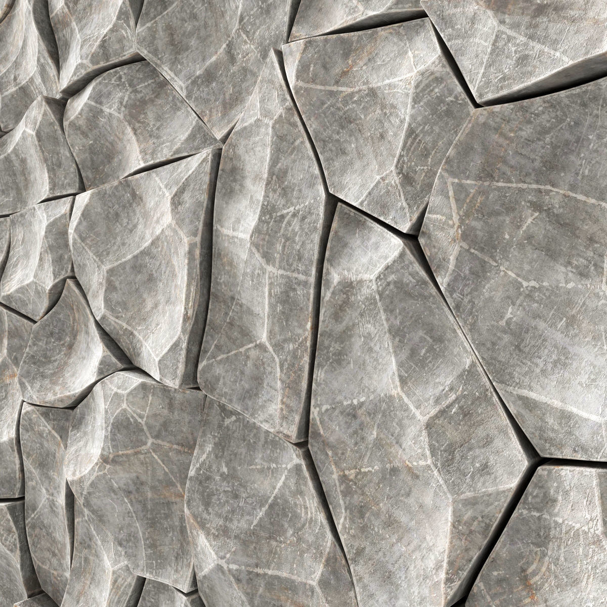 Stone rock panel Ngon 3D model_4