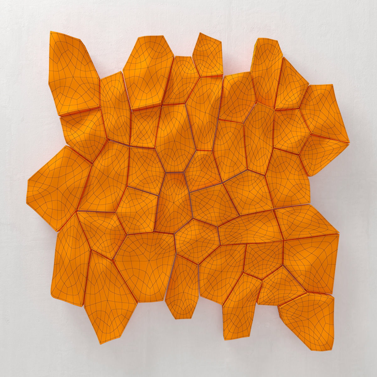 Stone rock panel Ngon 3D model_6