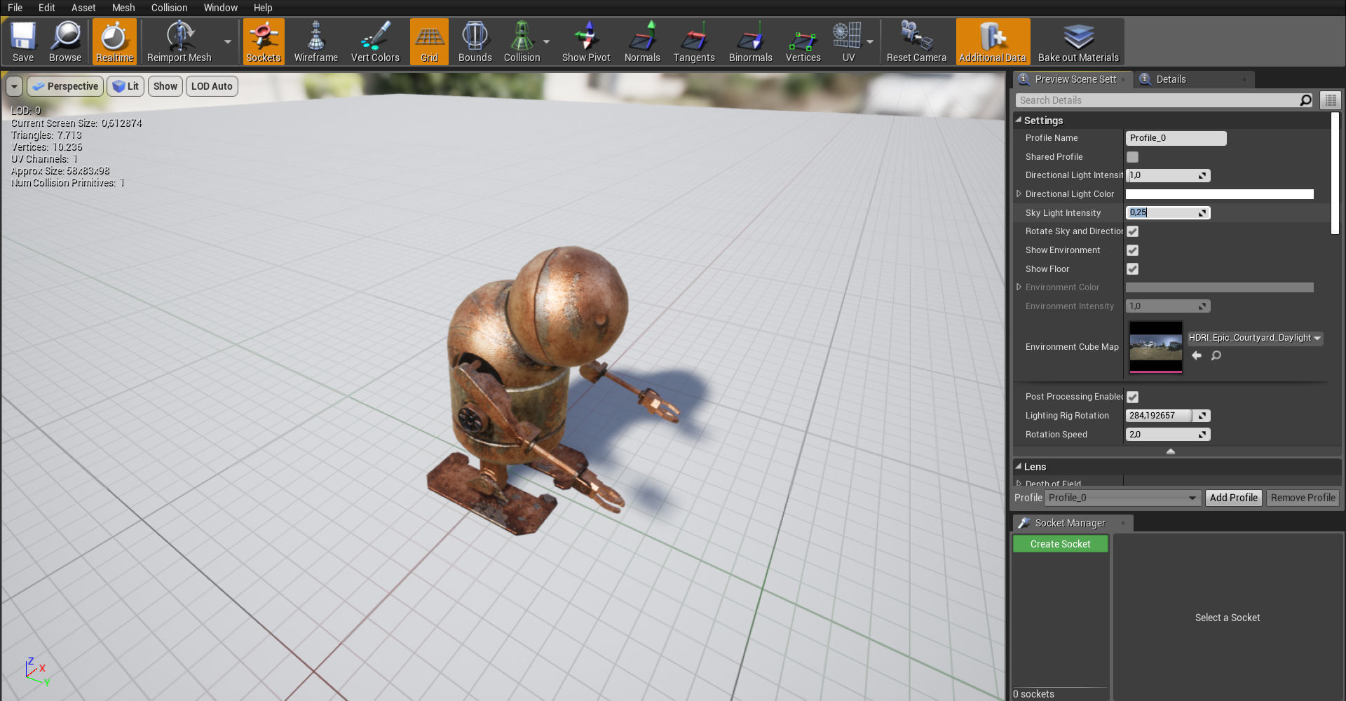 EB - Little robot Low-poly 3D model_2