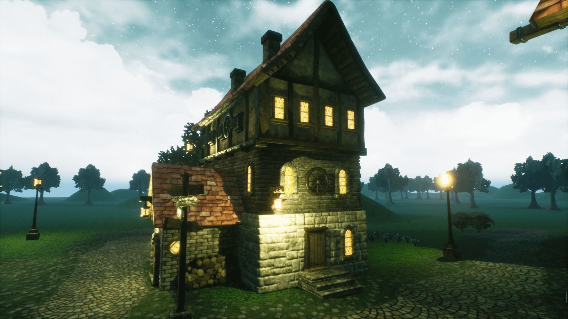 Adventure Village for UNREAL Low-poly 3D model_12