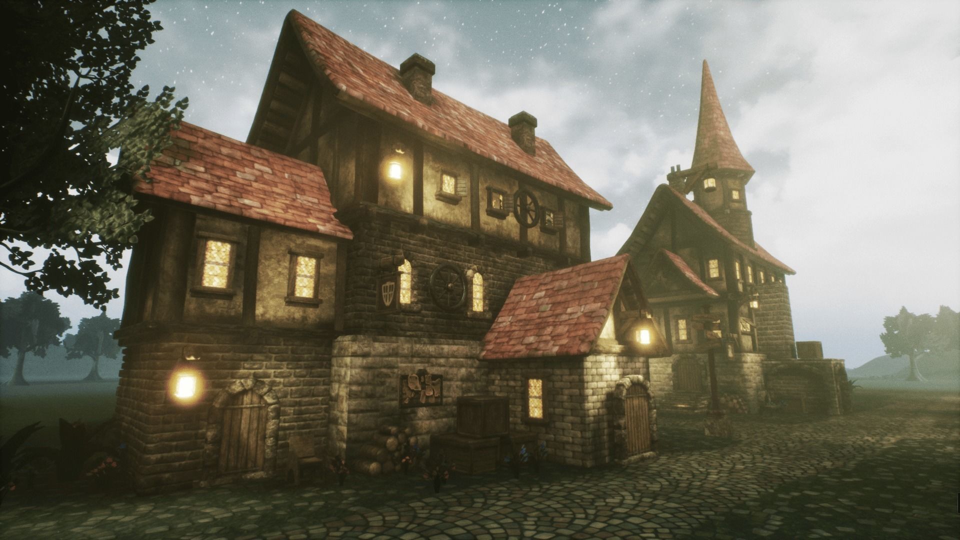 Adventure Village for UNREAL Low-poly 3D model_4