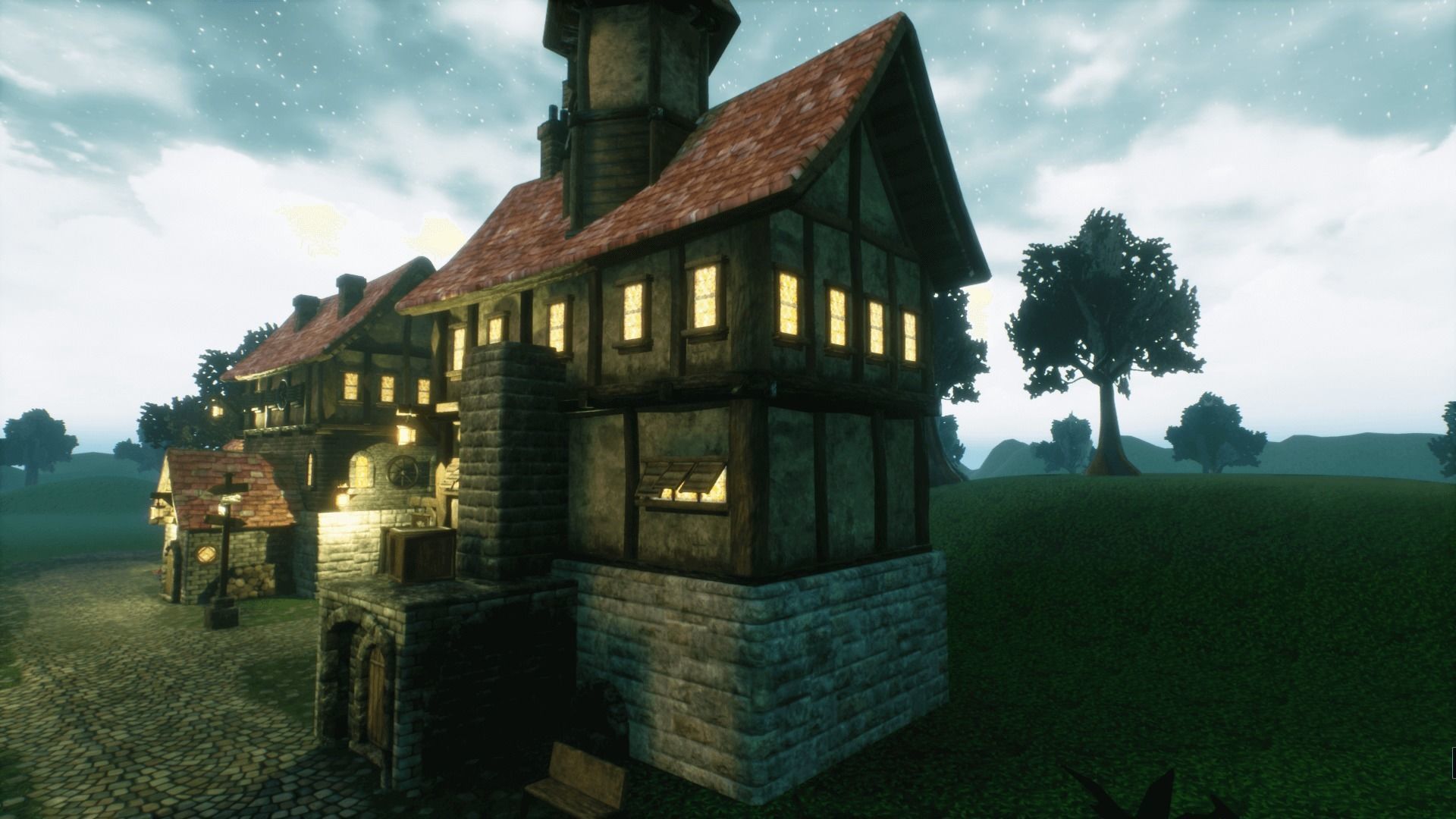 Adventure Village for UNREAL Low-poly 3D model_11