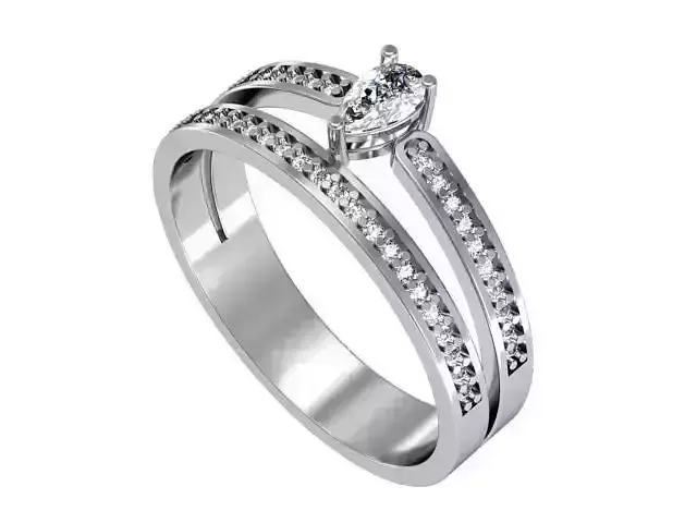 Pear diamond classic ring 