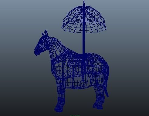 Indian Wedding Horse Rigegd and Animated 3D model_7