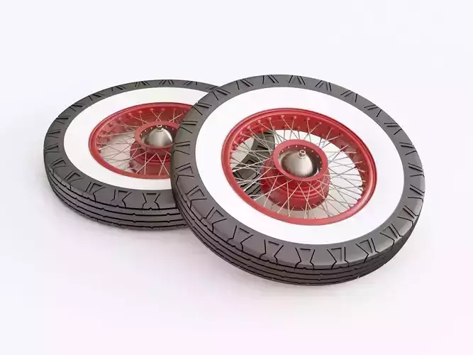 Antique car wheel