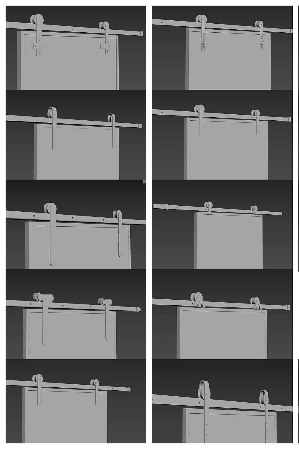 Slider Rustic door - read the description - 3D model_8