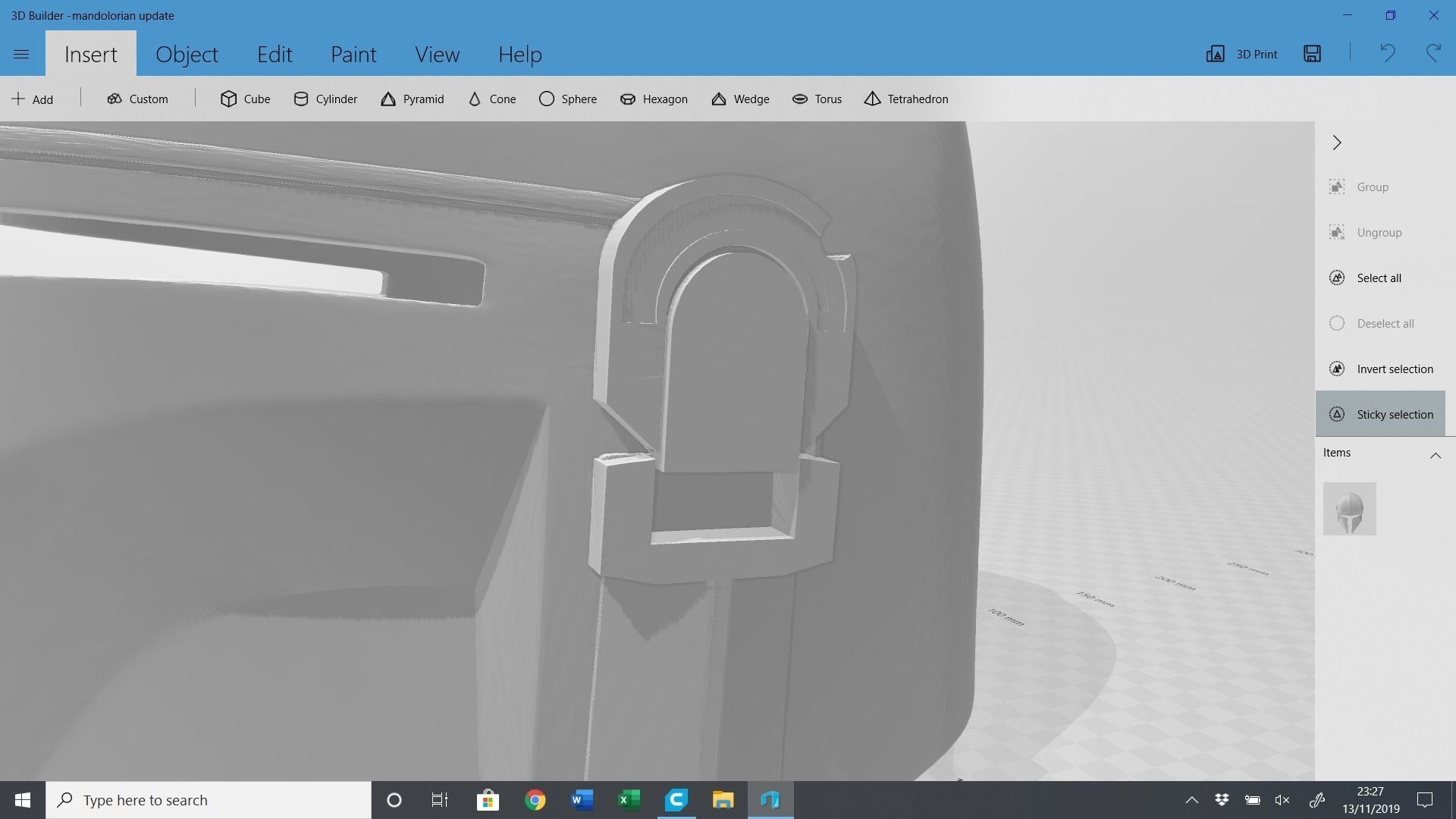 Star Wars The Mandolorian concept Helmet 3D print model_1