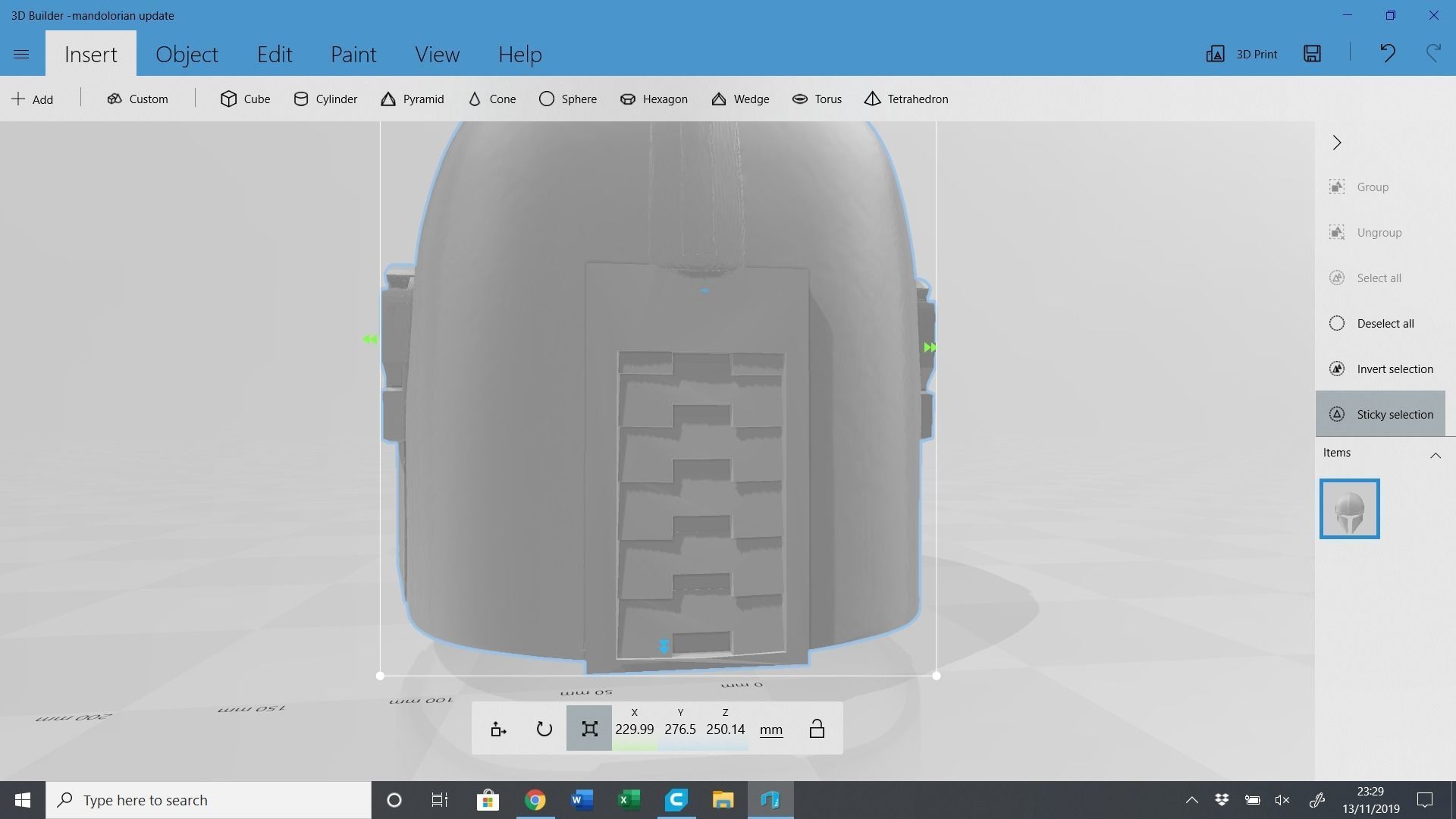 Star Wars The Mandolorian concept Helmet 3D print model_2