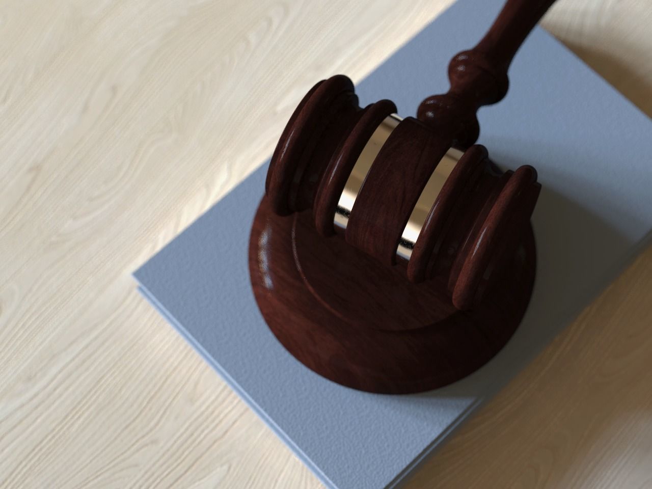 Gavel and Sound Block 3D model_1
