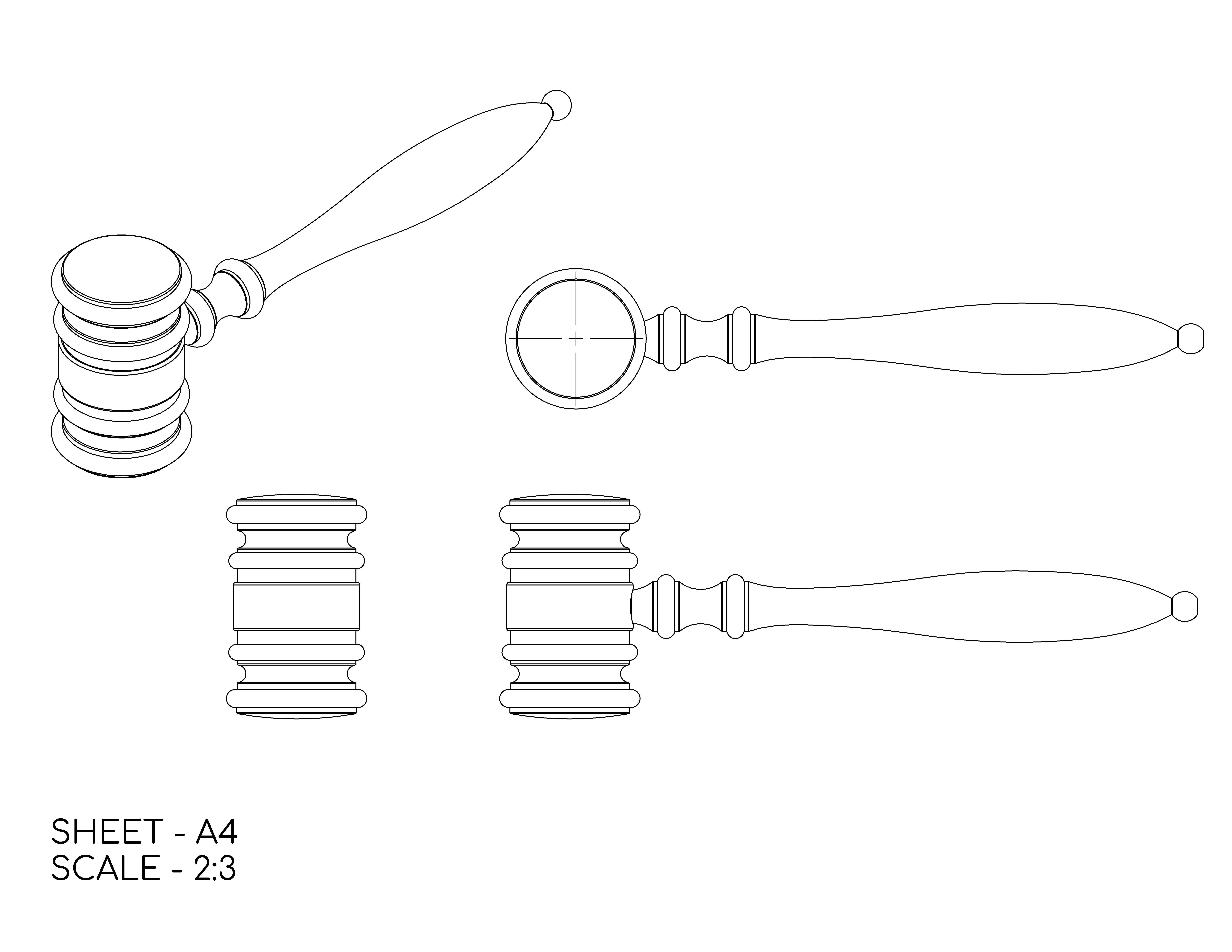 Gavel and Sound Block 3D model_3