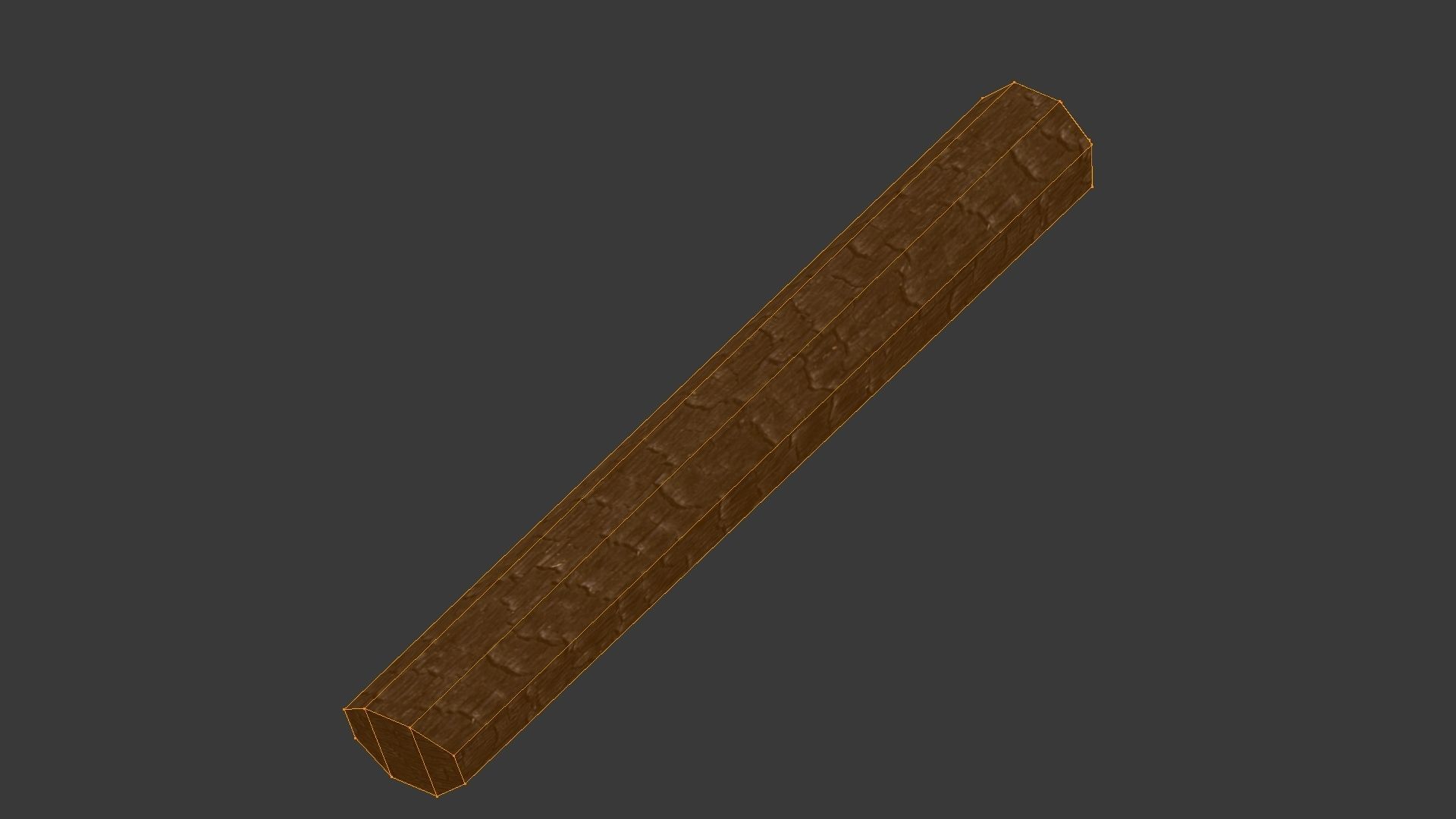 Burned Thatched house Low-poly 3D model_29