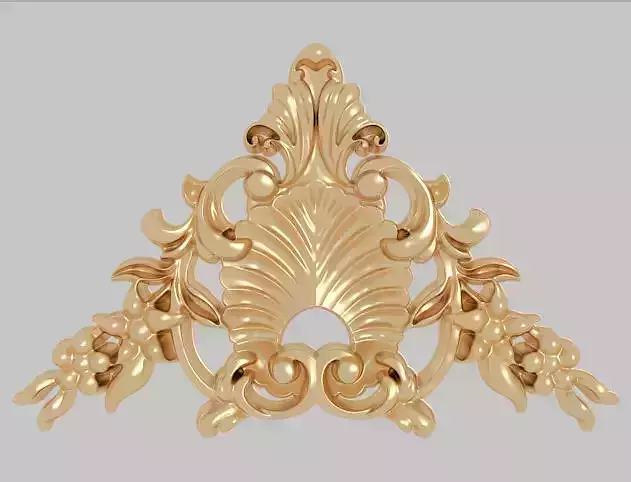 Classic 3D motifs inlaid with gold frame