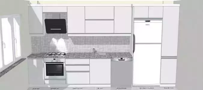 3D modeling kitchen 