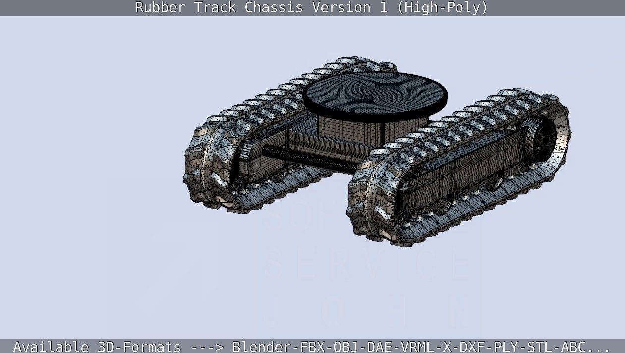 Rubber Track Chassis Version 1 High-Poly 3D model_67
