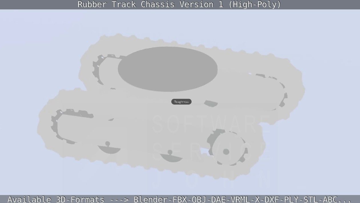 Rubber Track Chassis Version 1 High-Poly 3D model_46
