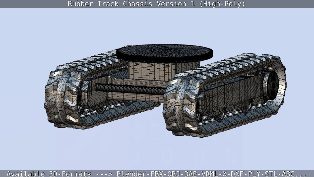 Rubber Track Chassis Version 1 High-Poly 3D model_55