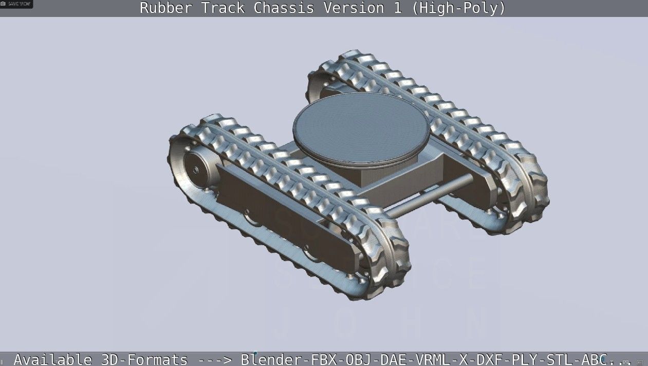 Rubber Track Chassis Version 1 High-Poly 3D model_83