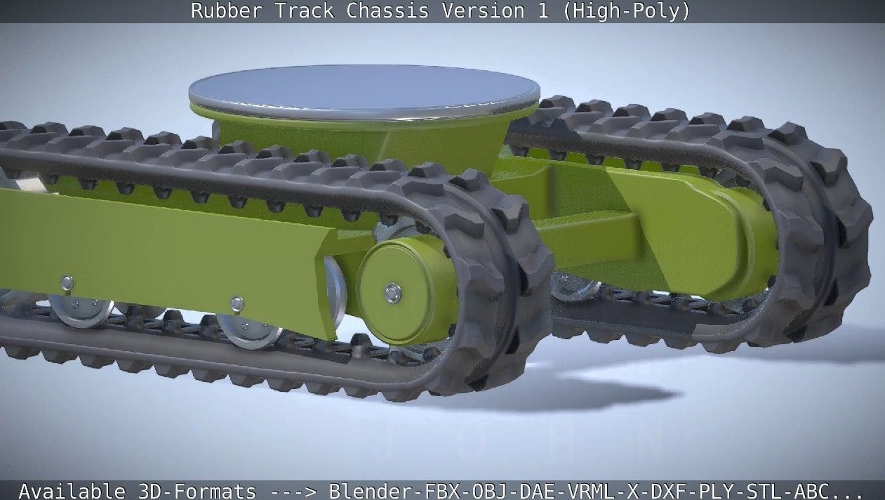 Rubber Track Chassis Version 1 High-Poly 3D model_22