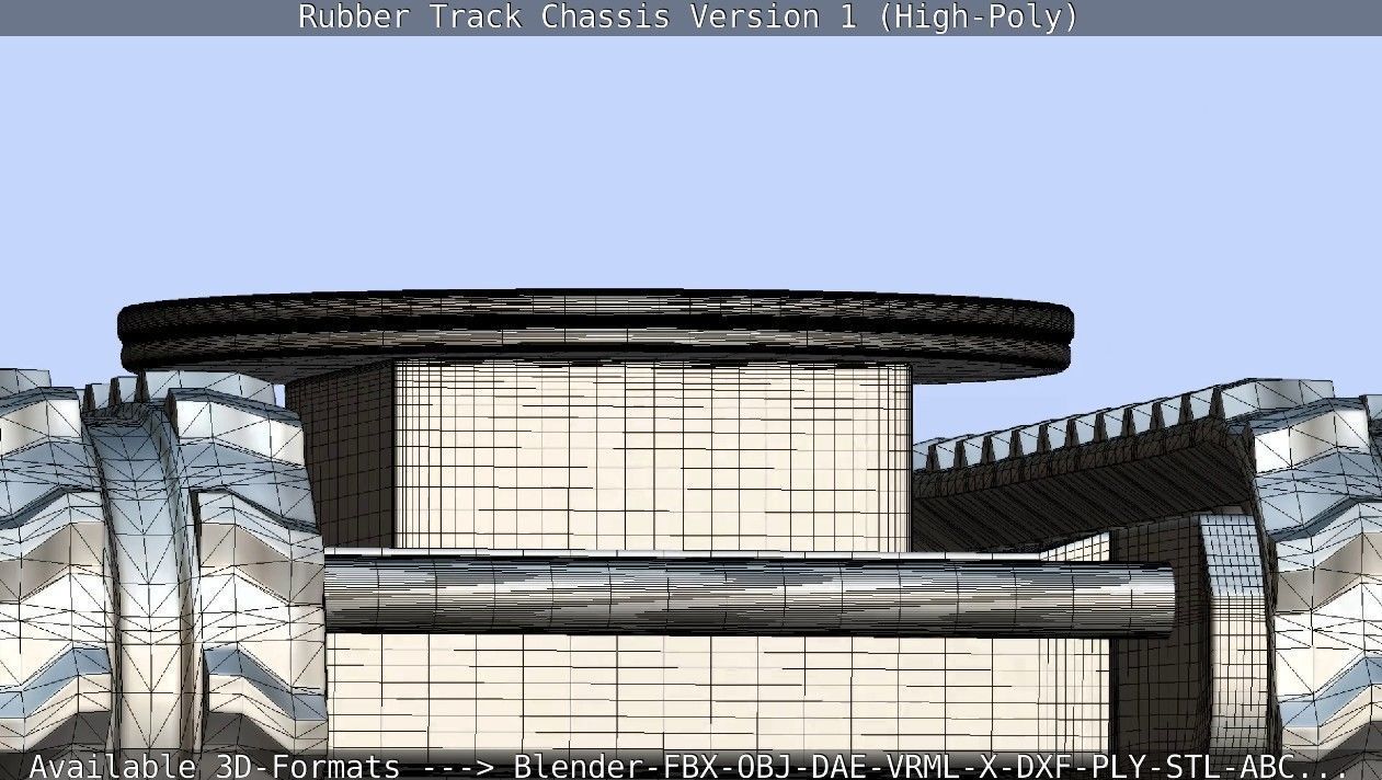 Rubber Track Chassis Version 1 High-Poly 3D model_58