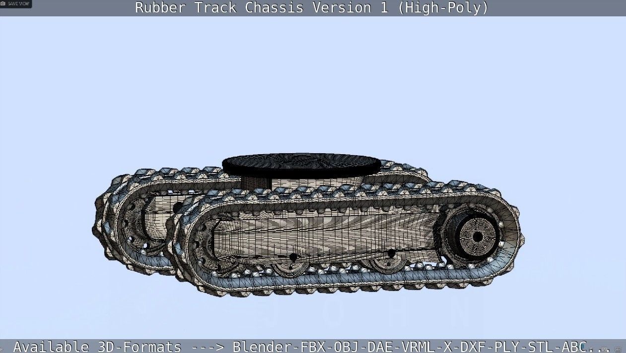 Rubber Track Chassis Version 1 High-Poly 3D model_60