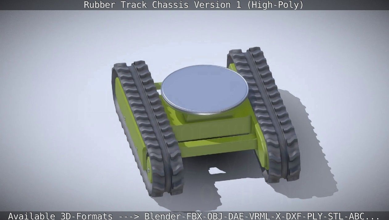 Rubber Track Chassis Version 1 High-Poly 3D model_11