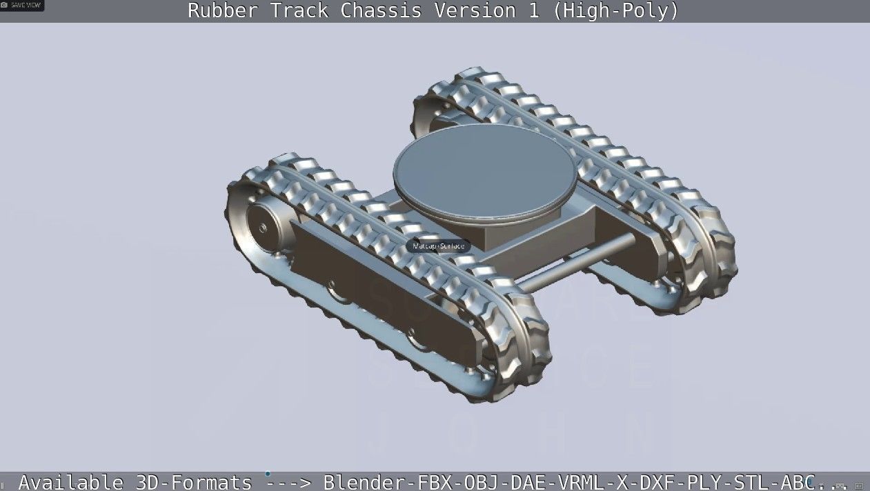 Rubber Track Chassis Version 1 High-Poly 3D model_77