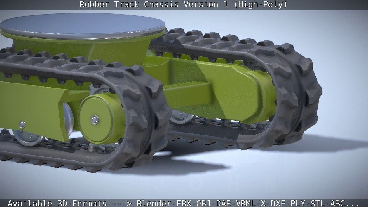 Rubber Track Chassis Version 1 High-Poly 3D model_27