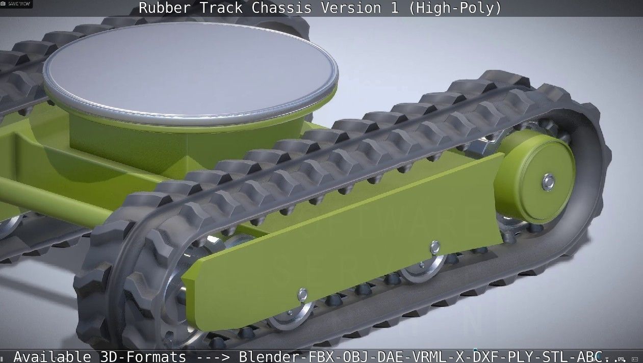 Rubber Track Chassis Version 1 High-Poly 3D model_18
