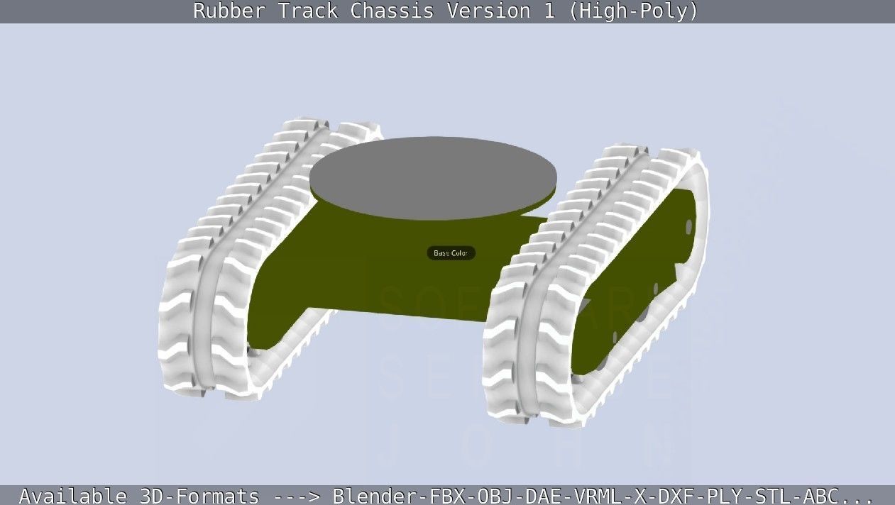 Rubber Track Chassis Version 1 High-Poly 3D model_15