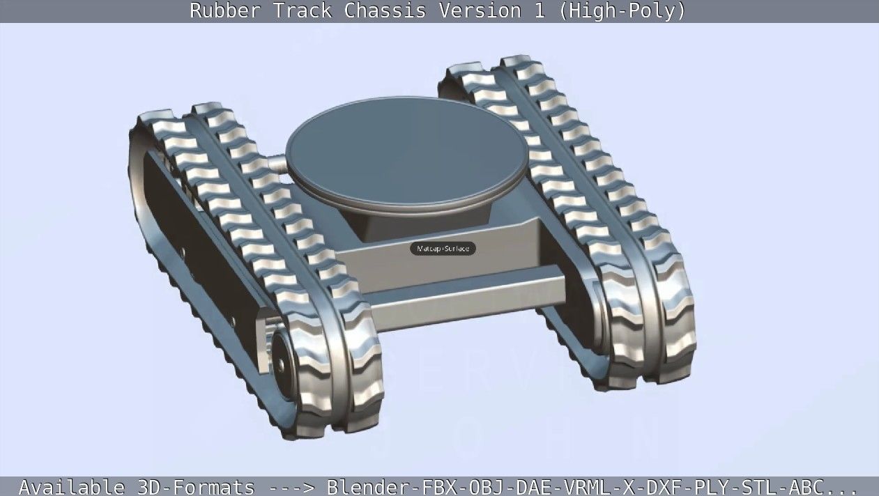 Rubber Track Chassis Version 1 High-Poly 3D model_50