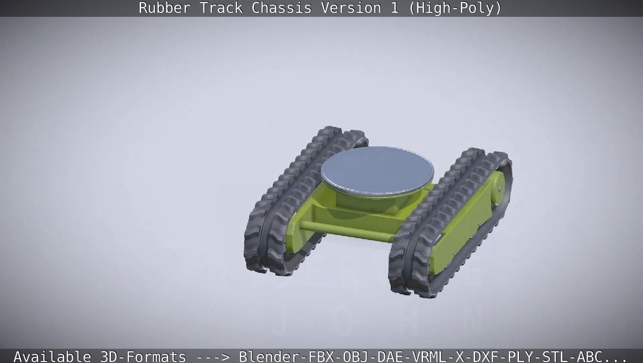 Rubber Track Chassis Version 1 High-Poly 3D model_38