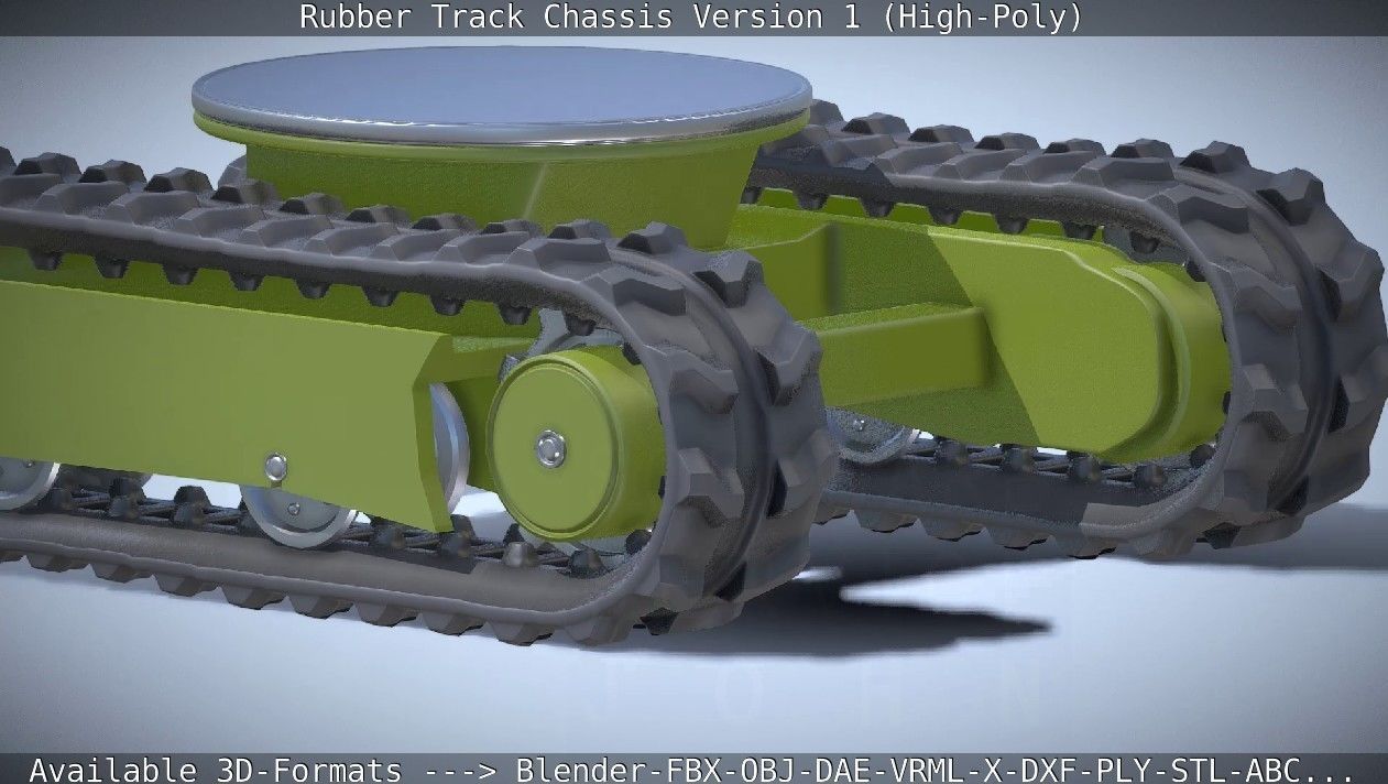 Rubber Track Chassis Version 1 High-Poly 3D model_26
