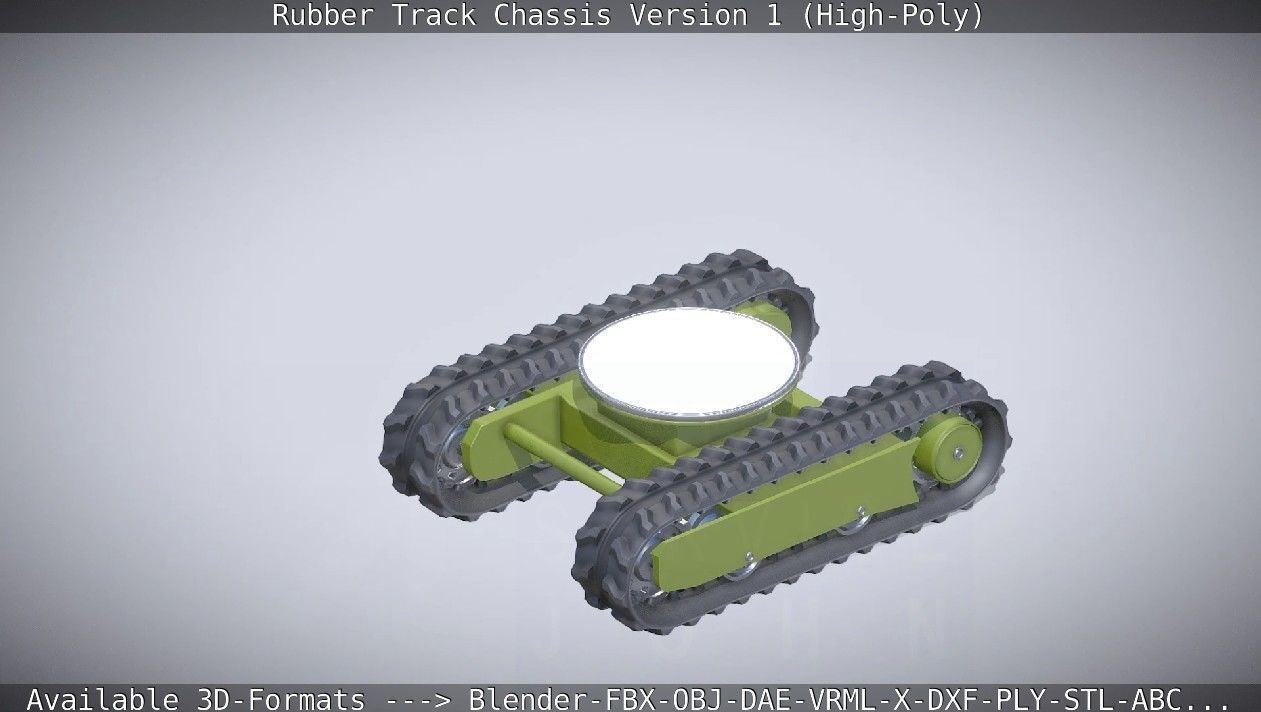Rubber Track Chassis Version 1 High-Poly 3D model_39