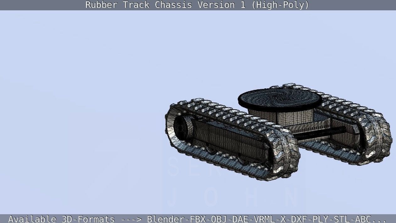 Rubber Track Chassis Version 1 High-Poly 3D model_62