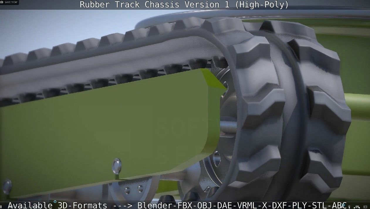 Rubber Track Chassis Version 1 High-Poly 3D model_5