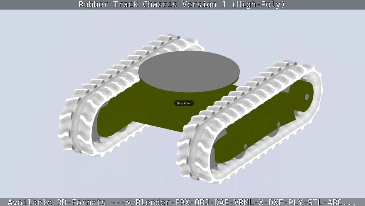 Rubber Track Chassis Version 1 High-Poly 3D model_45