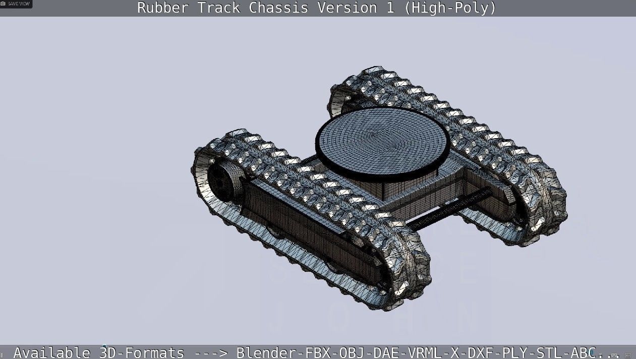 Rubber Track Chassis Version 1 High-Poly 3D model_70