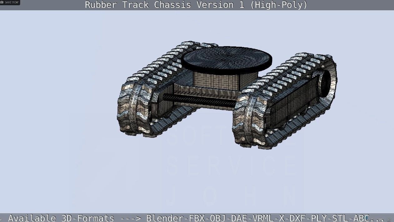 Rubber Track Chassis Version 1 High-Poly 3D model_74
