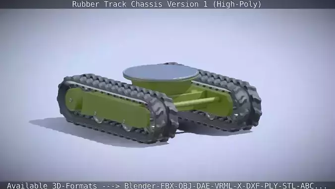 Rubber Track Chassis Version 1 High-Poly 3D model