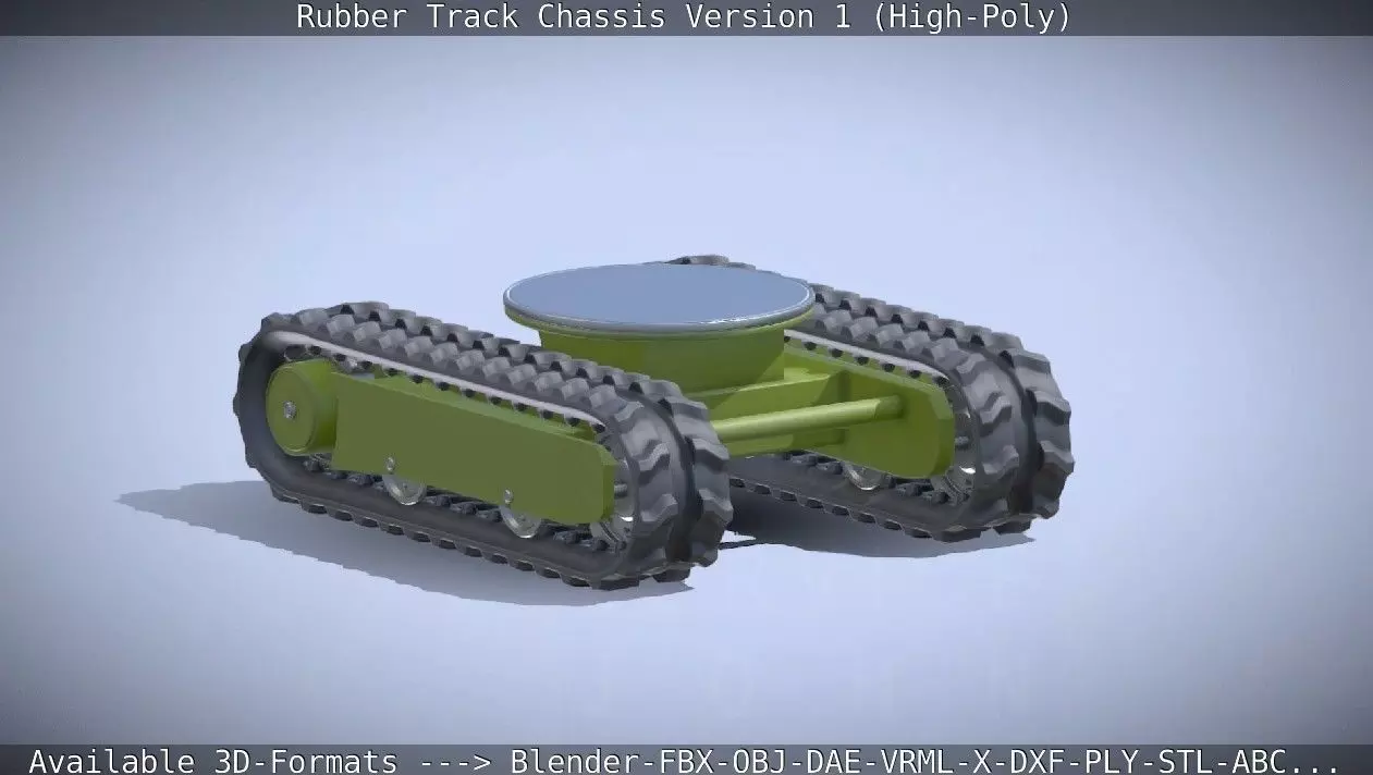 Rubber Track Chassis Version 1 High-Poly 3D model_0