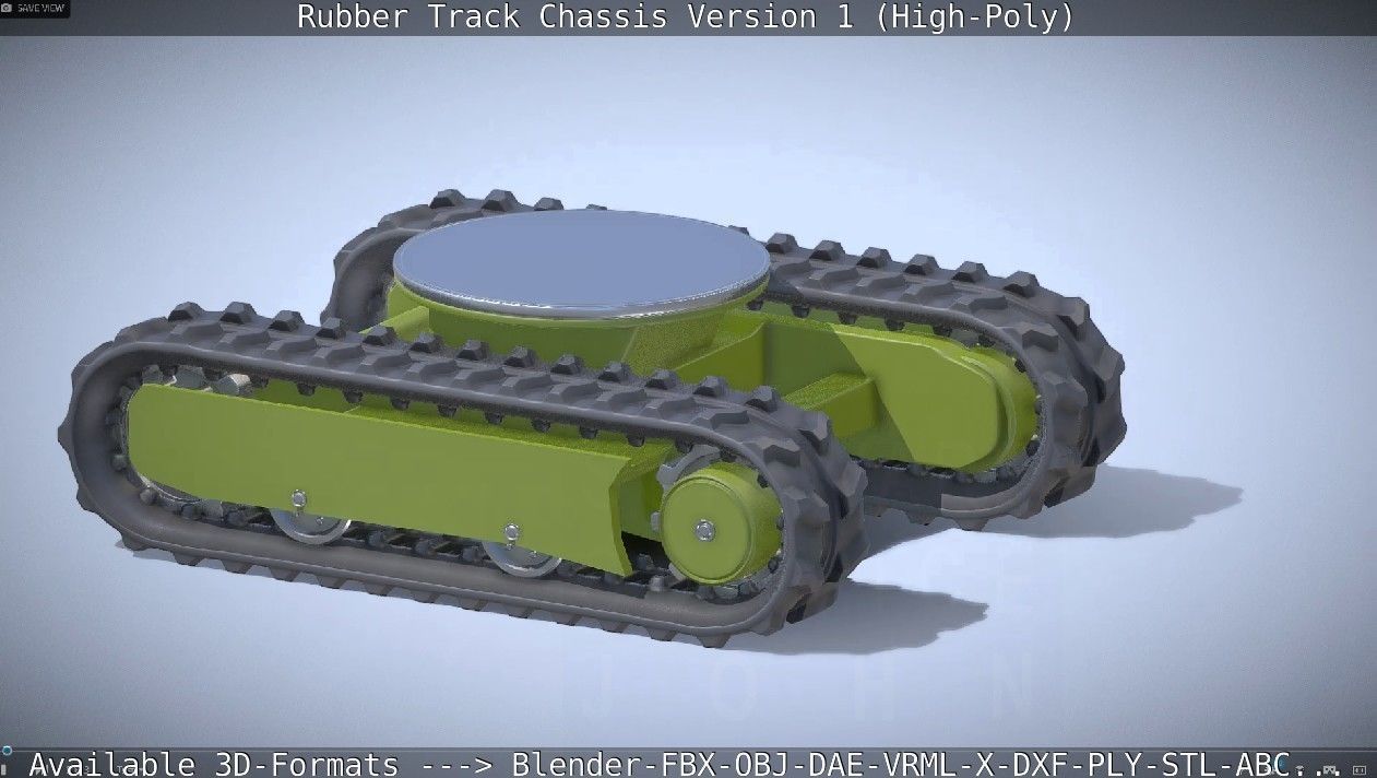 Rubber Track Chassis Version 1 High-Poly 3D model_29
