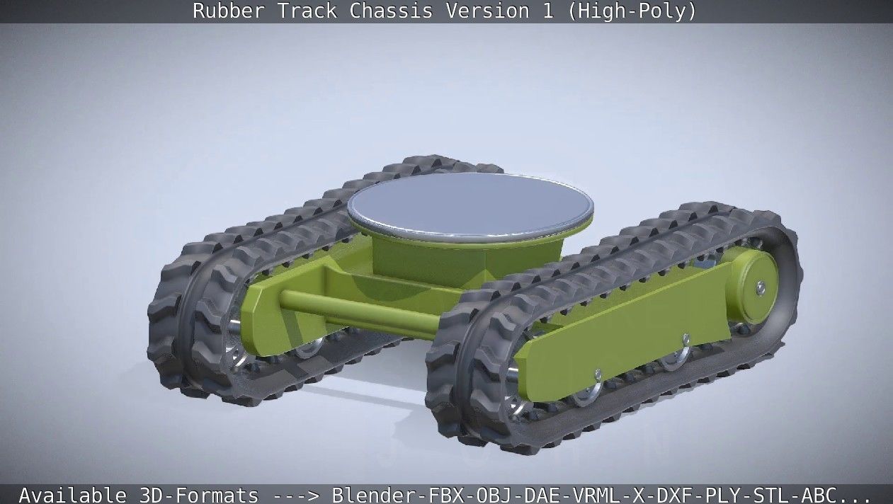 Rubber Track Chassis Version 1 High-Poly 3D model_30