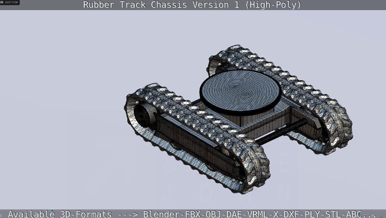 Rubber Track Chassis Version 1 High-Poly 3D model_68