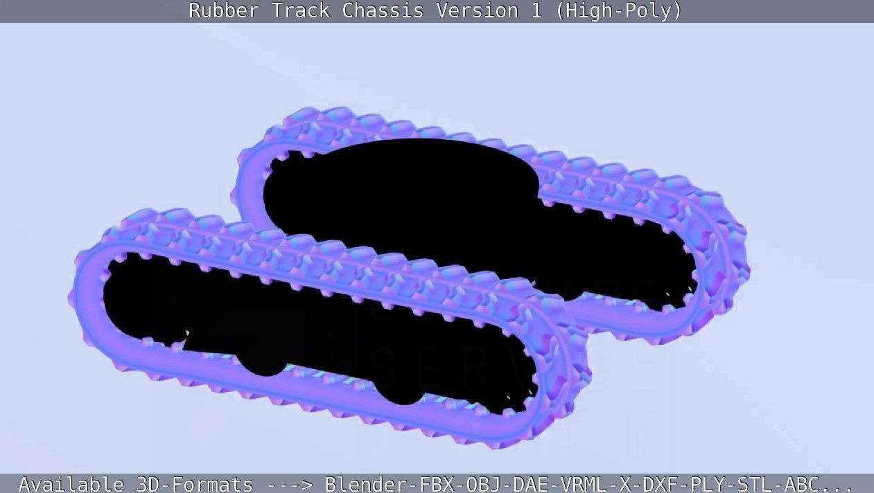 Rubber Track Chassis Version 1 High-Poly 3D model_43