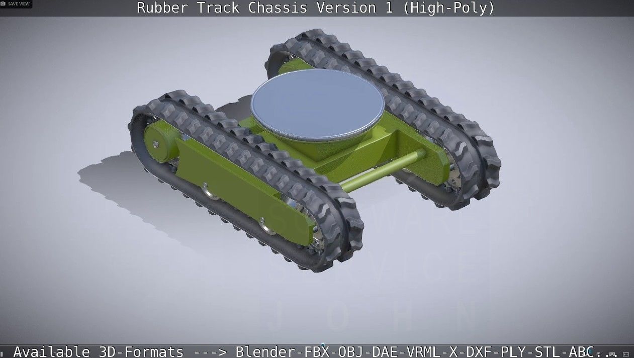Rubber Track Chassis Version 1 High-Poly 3D model_76