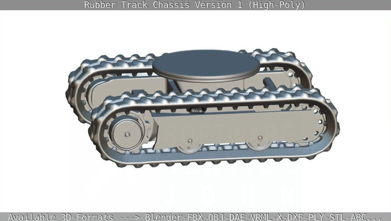 Rubber Track Chassis Version 1 High-Poly 3D model_53
