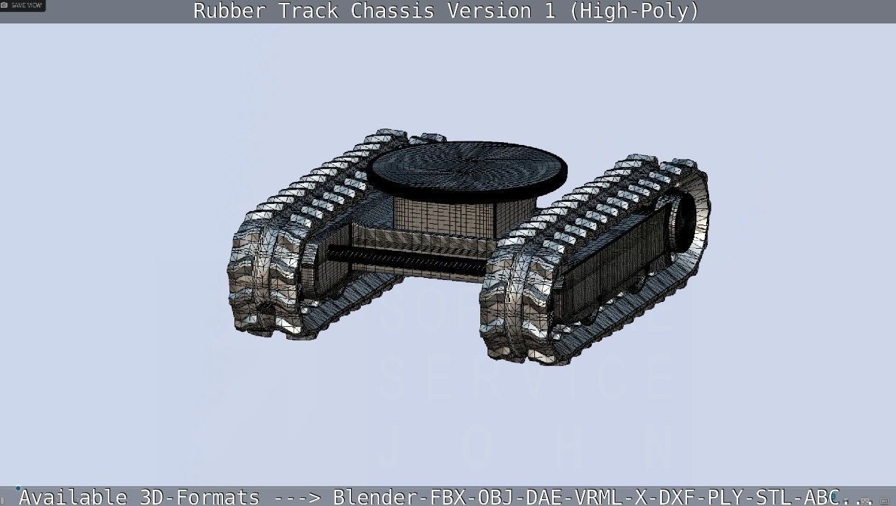 Rubber Track Chassis Version 1 High-Poly 3D model_82